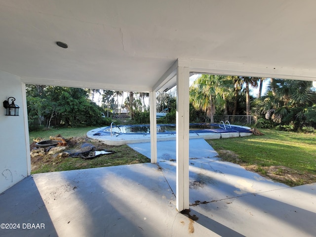 223 Clark Pl, Port Orange, FL 32127 - view of patio with a fenced in pool