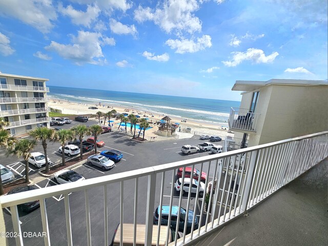 1233 S Atlantic Ave Unit 5270, Daytona Beach, FL 32118 - balcony featuring a water view and a beach view