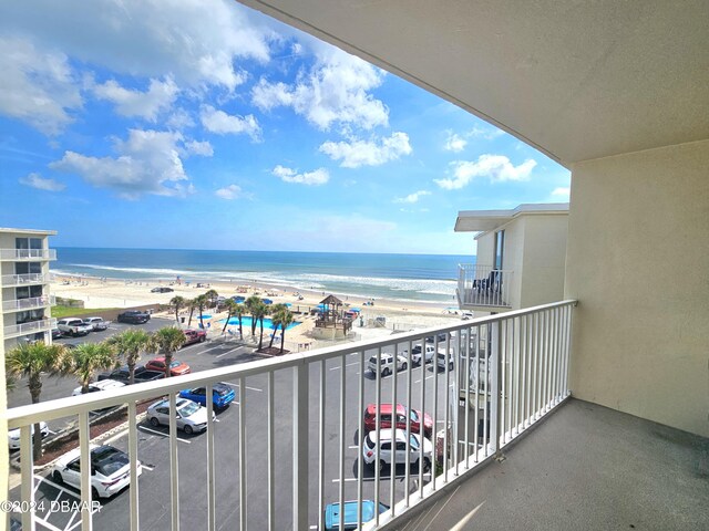 1233 S Atlantic Ave Unit 5270, Daytona Beach, FL 32118 - balcony with a water view and a view of the beach