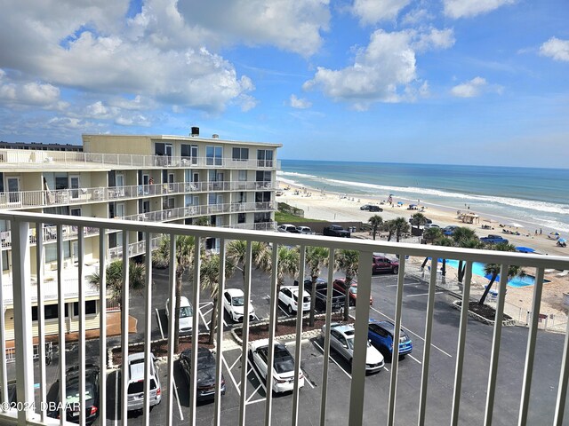 1233 S Atlantic Ave Unit 5270, Daytona Beach, FL 32118 - balcony featuring a water view and a view of the beach