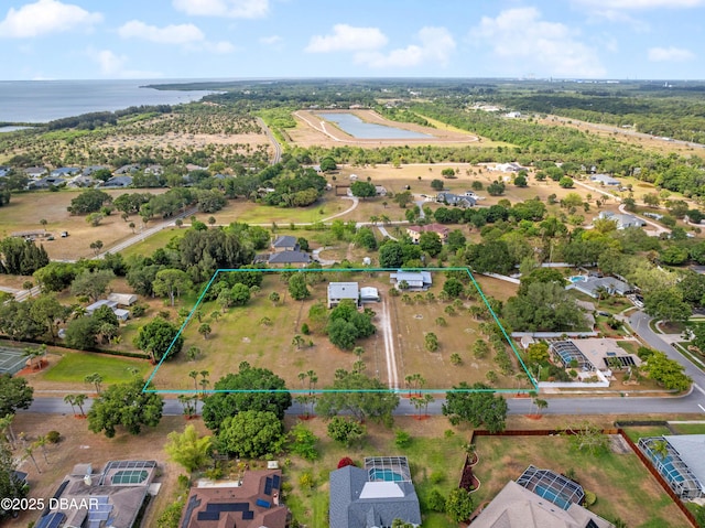 350 Citrus Club Dr, Merritt Island, FL 32953 - aerial view of property and surrounding area featuring a large body of water and property parcel outlined