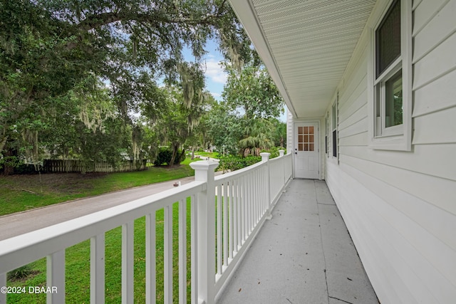 view of balcony