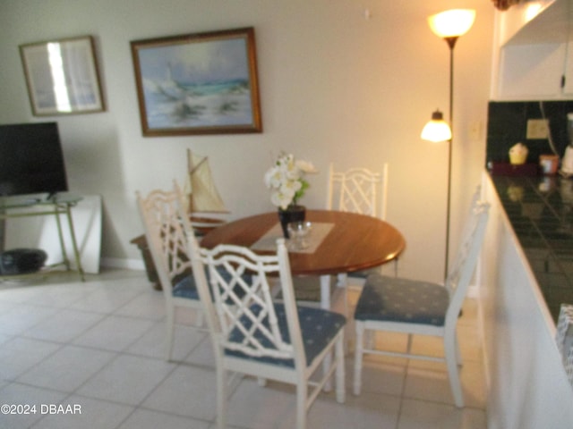 view of tiled dining area