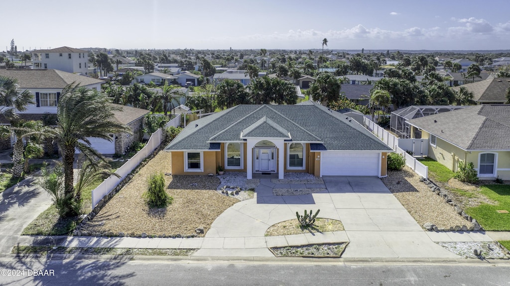 single story home featuring a garage