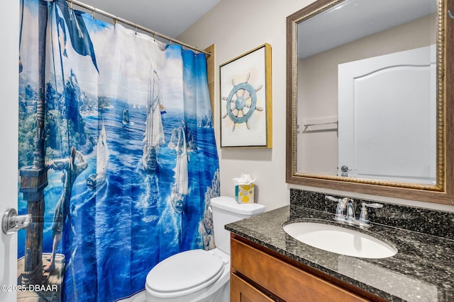 19343 Moorgate St, Orlando, FL 32833 - bathroom featuring vanity, toilet, and a shower with curtain