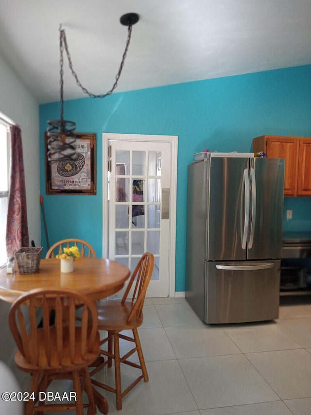 view of tiled dining room