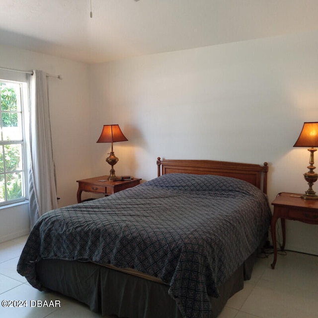 view of tiled bedroom