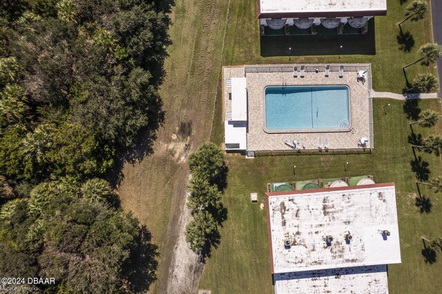 50 Ocean Palm Villas S, Flagler Beach, FL 32136 - aerial view of a pool