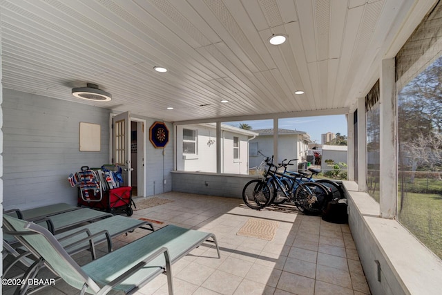 view of sunroom