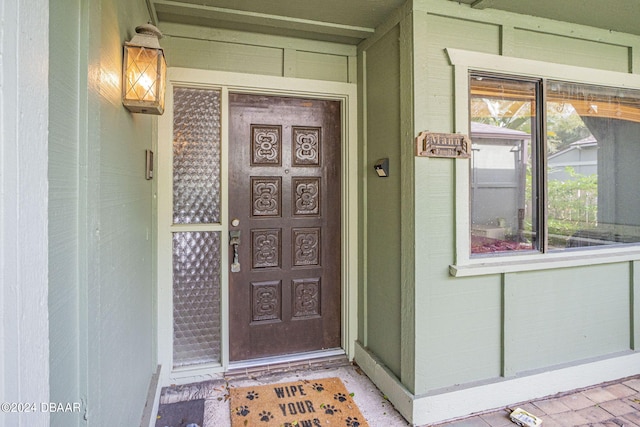 view of doorway to property