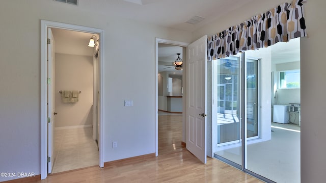 interior space featuring light wood-type flooring