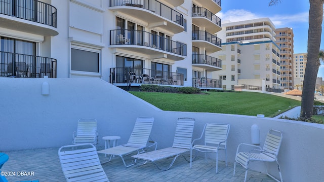 view of patio / terrace featuring a balcony