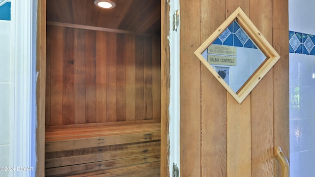 room details with wood walls