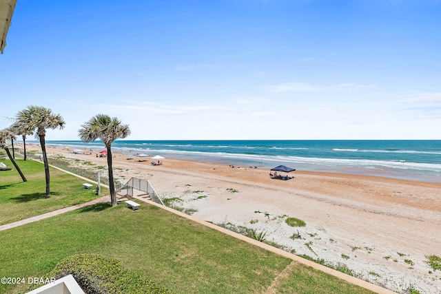 water view with a view of the beach