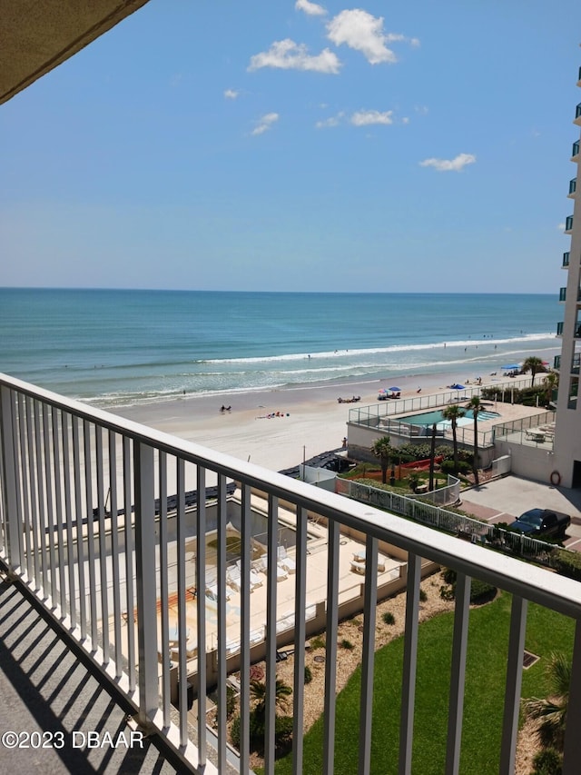 water view featuring a beach view