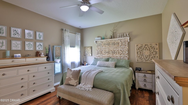 3368 Marsili Ave, New Smyrna Beach, FL 32168 - bedroom featuring dark wood-style flooring and a ceiling fan