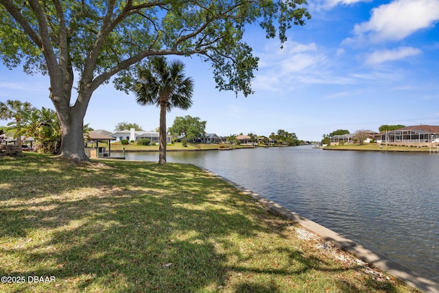 property view of water featuring a residential view