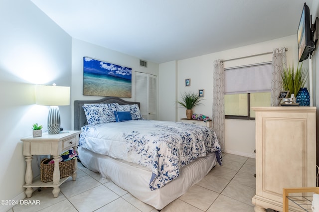 view of tiled bedroom