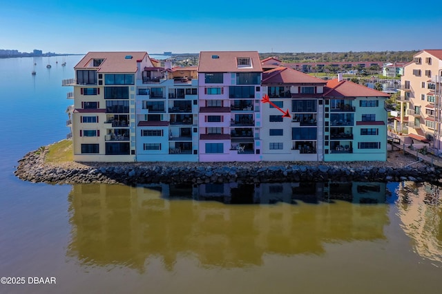 view of property featuring a water view