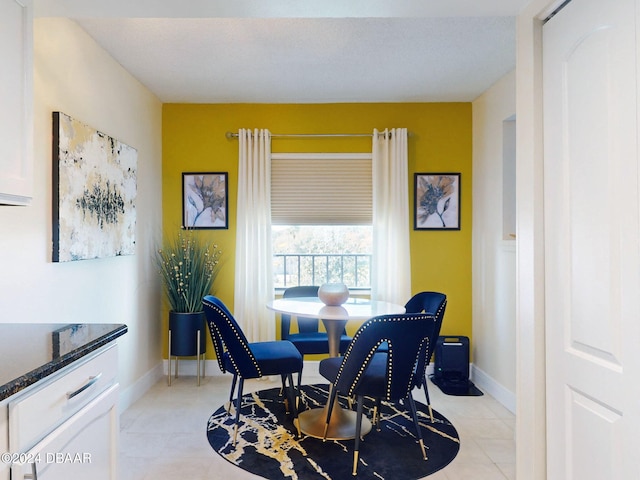 view of tiled dining area