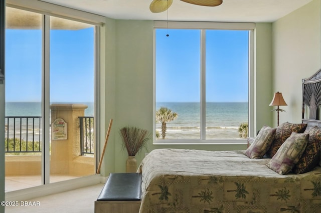 20 Porto Mar Unit 302, Palm Coast, FL 32137 - bedroom featuring a water view and multiple windows
