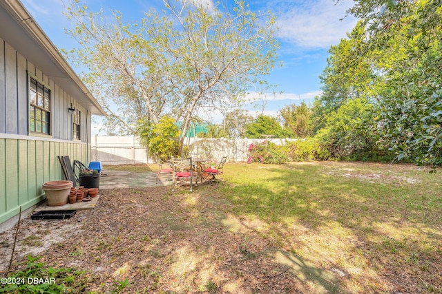 view of yard featuring a patio area