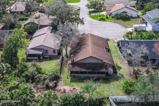 aerial view featuring a residential view