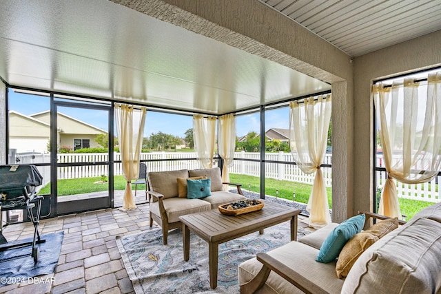 view of sunroom