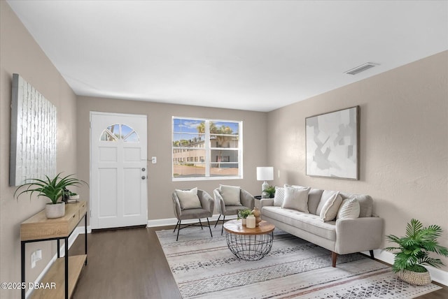 461 Brentwood Dr, Daytona Beach, FL 32117 - living area with wood finished floors and baseboards