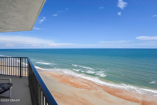 water view featuring a beach view