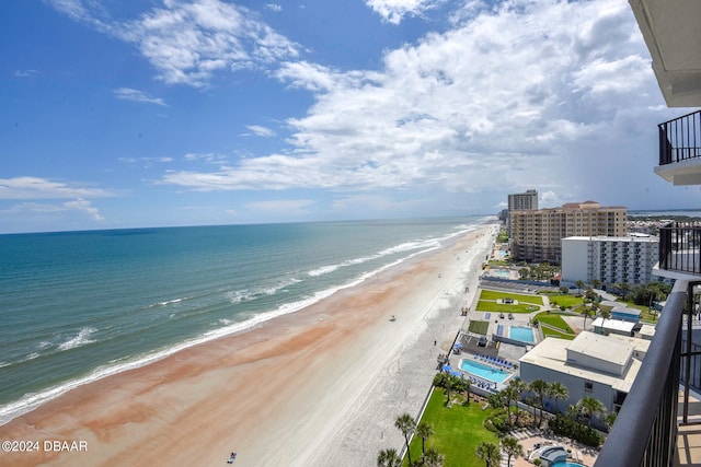 water view with a beach view