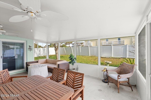 view of sunroom