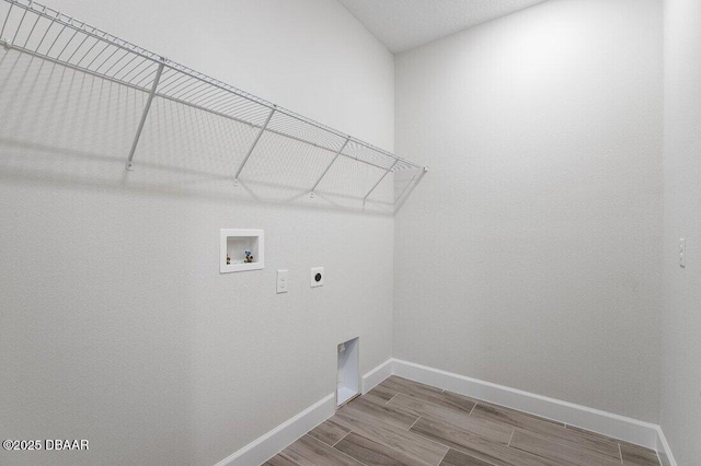 laundry room with washer hookup and hookup for an electric dryer