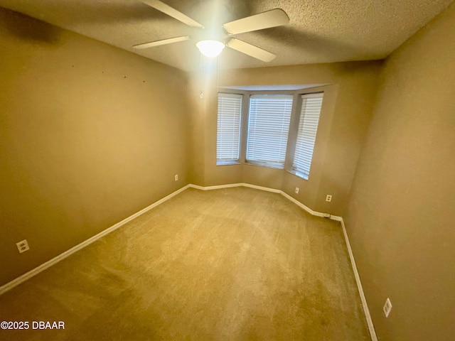 528 Crooked Stick Dr, Daytona Beach, FL 32114 - empty room featuring ceiling fan, a textured ceiling, and carpet flooring