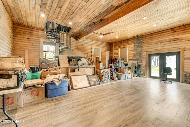 interior space with french doors