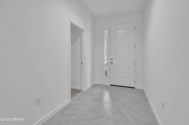 entryway with baseboards