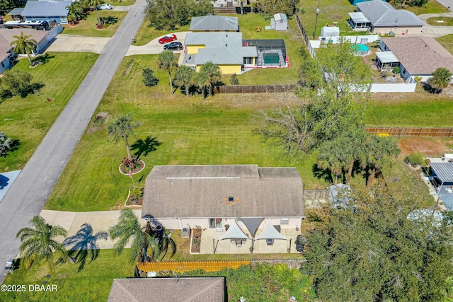 drone / aerial view featuring a residential view