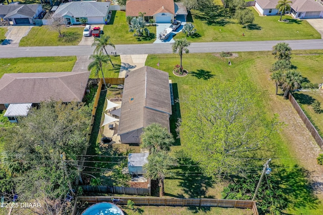 drone / aerial view featuring a residential view