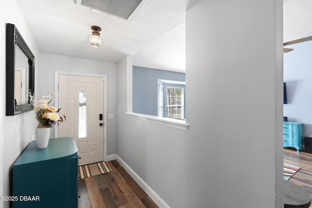 entryway featuring dark hardwood / wood-style flooring