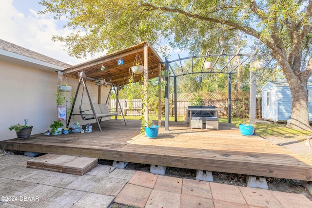 view of wooden terrace