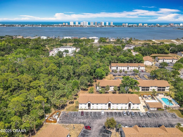 420 Banana Cay Dr Unit A, South Daytona, FL 32119 - bird's eye view featuring a water view