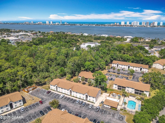 420 Banana Cay Dr Unit A, South Daytona, FL 32119 - birds eye view of property featuring a water view