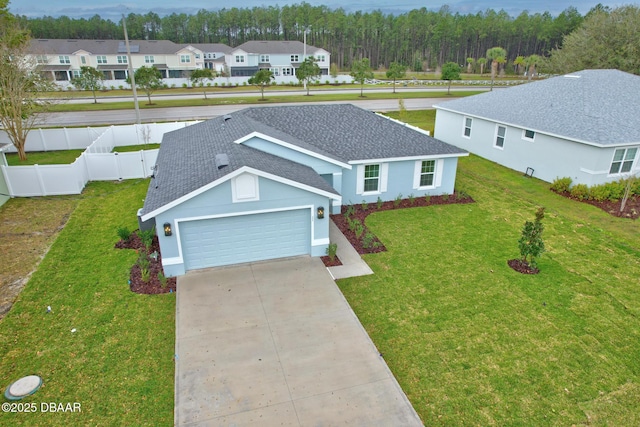 aerial view featuring a residential view