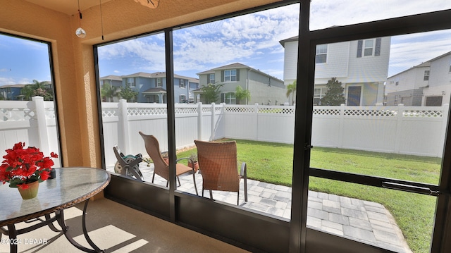 view of sunroom / solarium