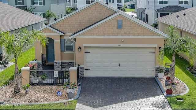 view of front of home featuring a garage