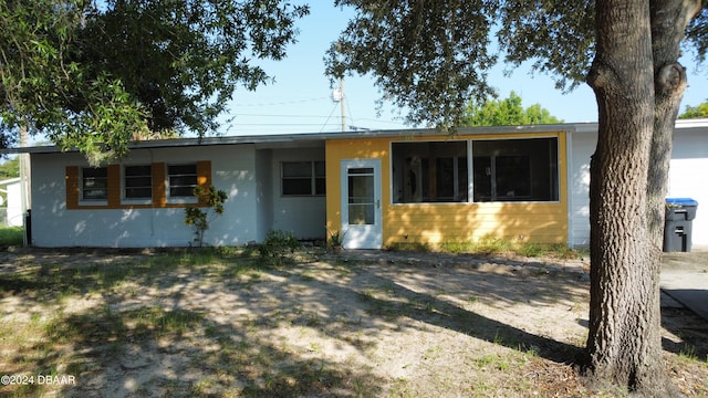 view of single story home