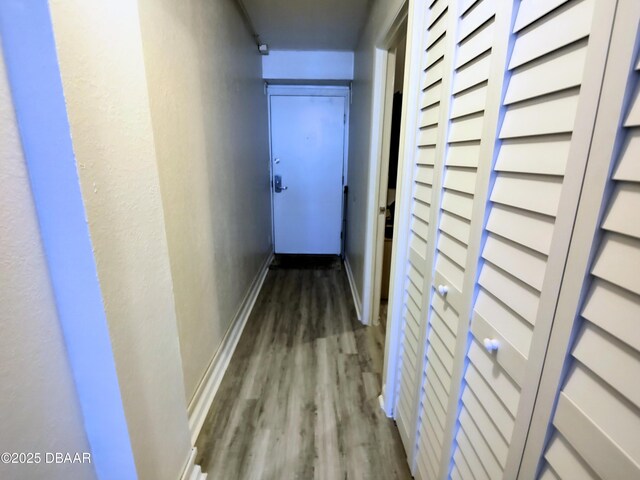 dining space with hardwood / wood-style floors