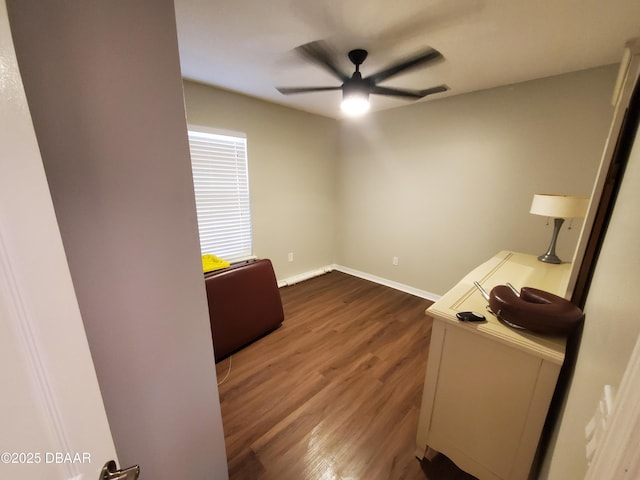 1941 Spruce Creek Lndg, Port Orange, FL 32128 - office space featuring dark wood-style flooring and ceiling fan