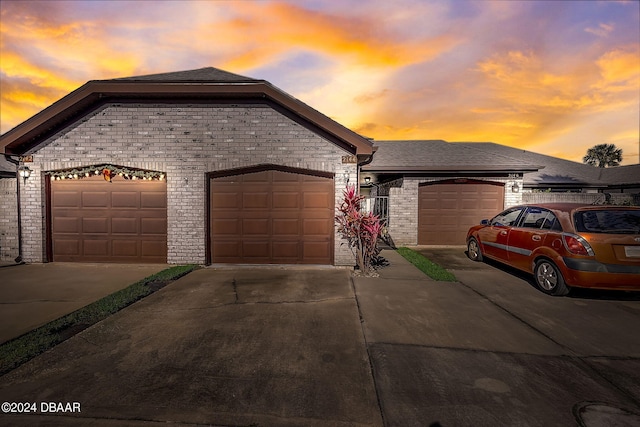 view of front of home featuring a garage