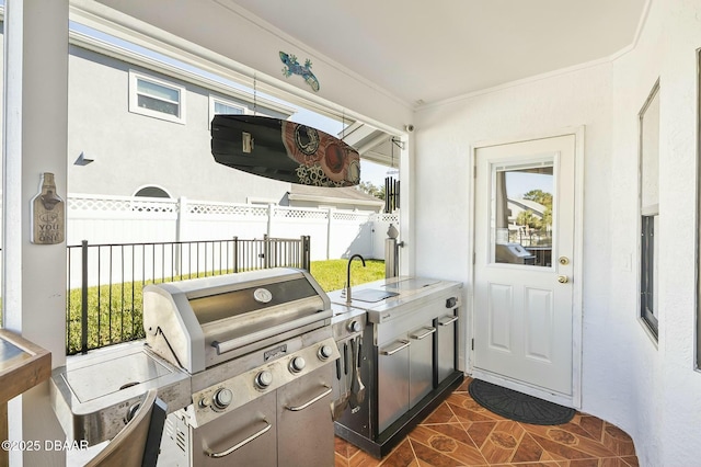 view of patio / terrace with area for grilling